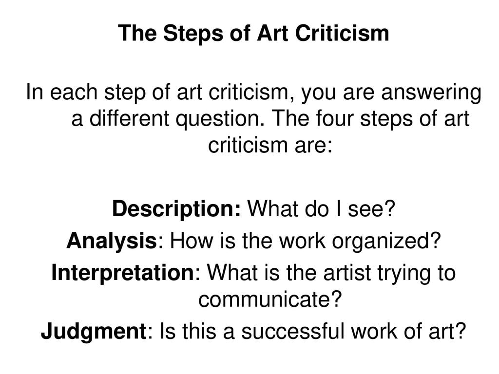 critical thinking in art criticism